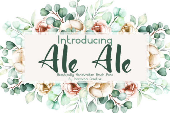 Ale Ale: The Handwritten Font for Modern Web Design