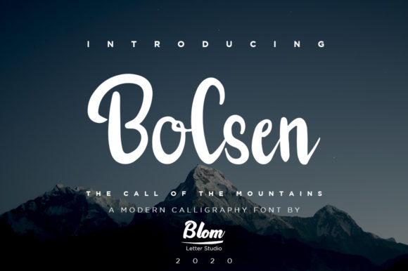 Bolsen: A Handwritten Font for Elegant Branding