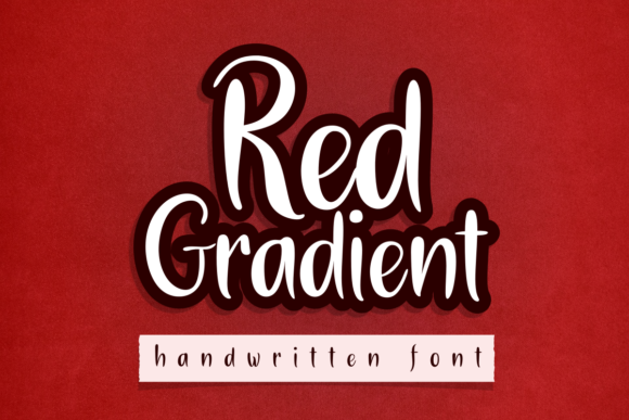 Red Gradient: A Handwritten Font for Authentic Branding